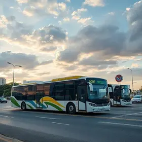 ônibus articulados movidos a gás/biometano