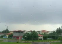 chuva com rajadas de vento e granizo