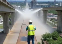 lavagem de viadutos